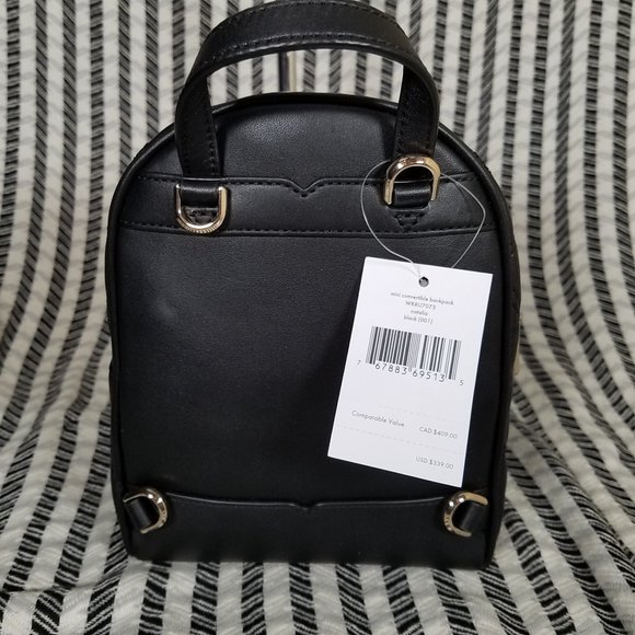 Kate Spade Mini Convertible Natalia Backpack Black - Picture 4 of 11